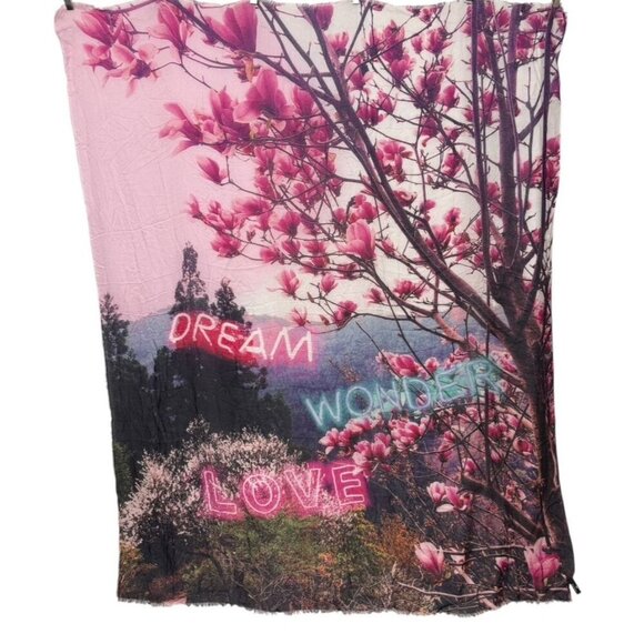 PS Paul Smith Scarf Wrap Dream Wonder Love Magnolia Large 53 x 64 Made in Italy - Picture 10 of 10